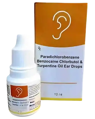 Paradichlorobenzene Benzocaine Chlorbutol and Turpentine Oil Ear Drops