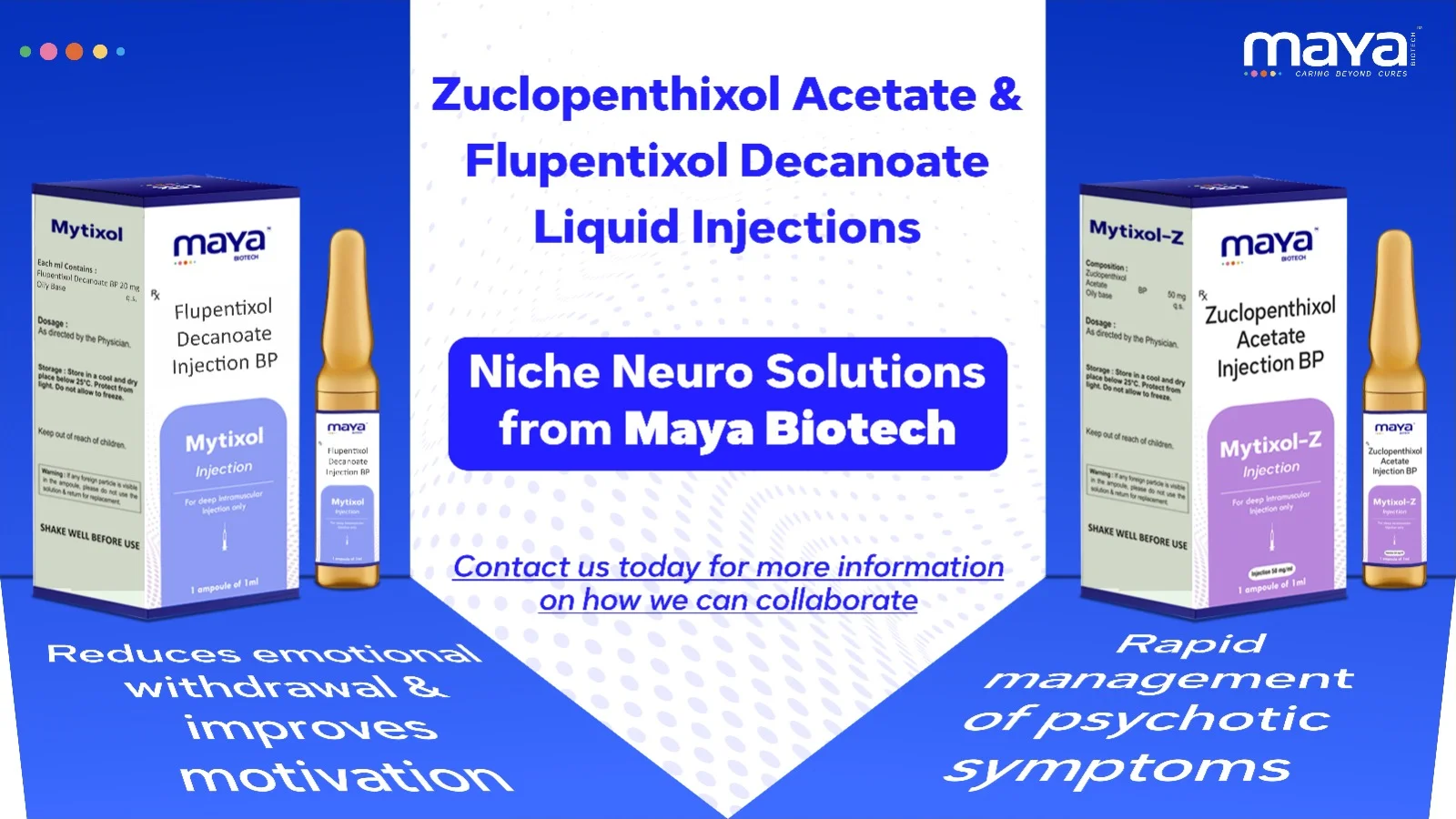 Zuclopenthixol and Flupenthixol Liquid Injections Niche Neuro Solutions from Maya Biotech