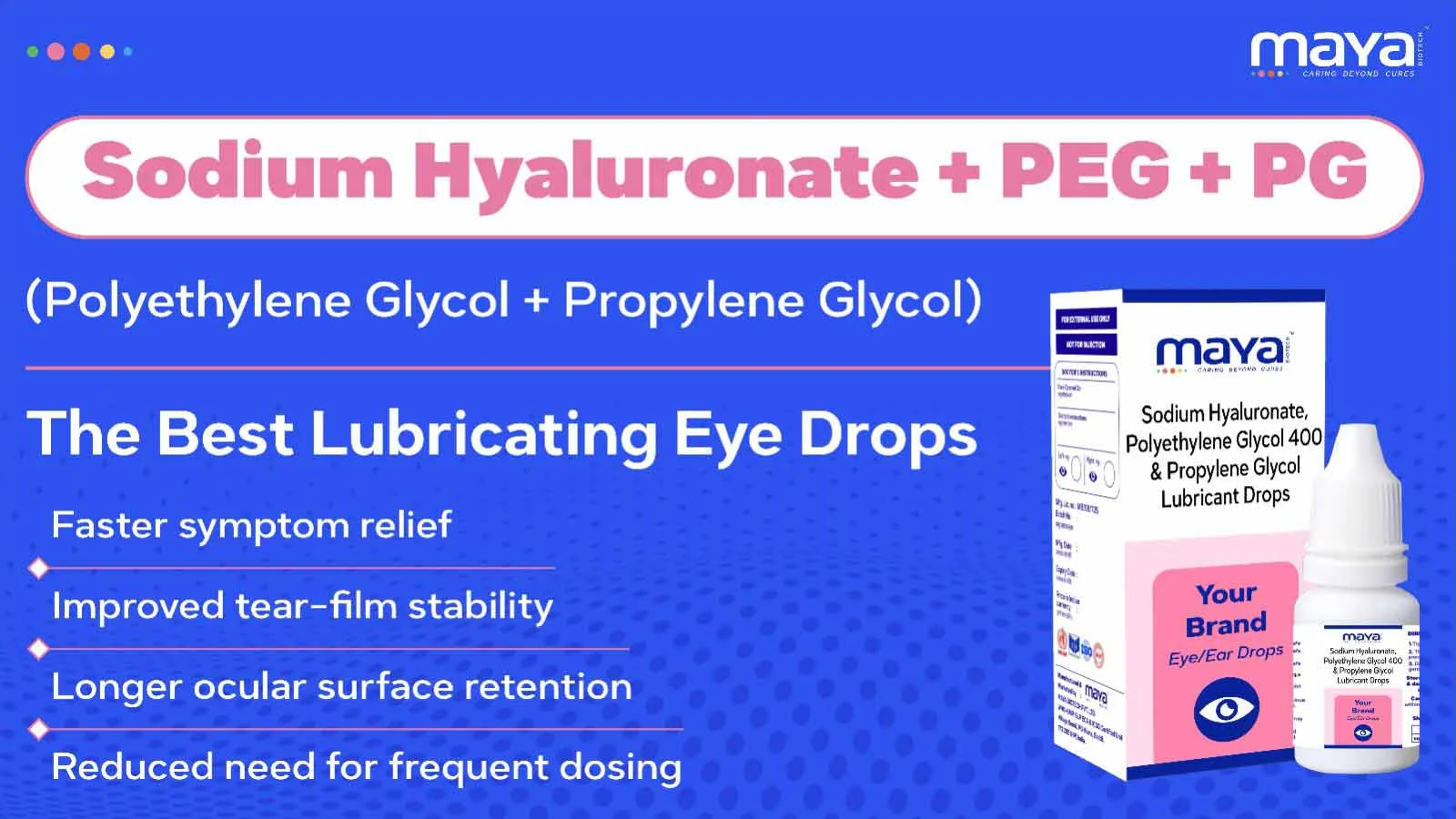 The Best Lubricating Eye Drops Sodium Hyaluronate PEG and PG