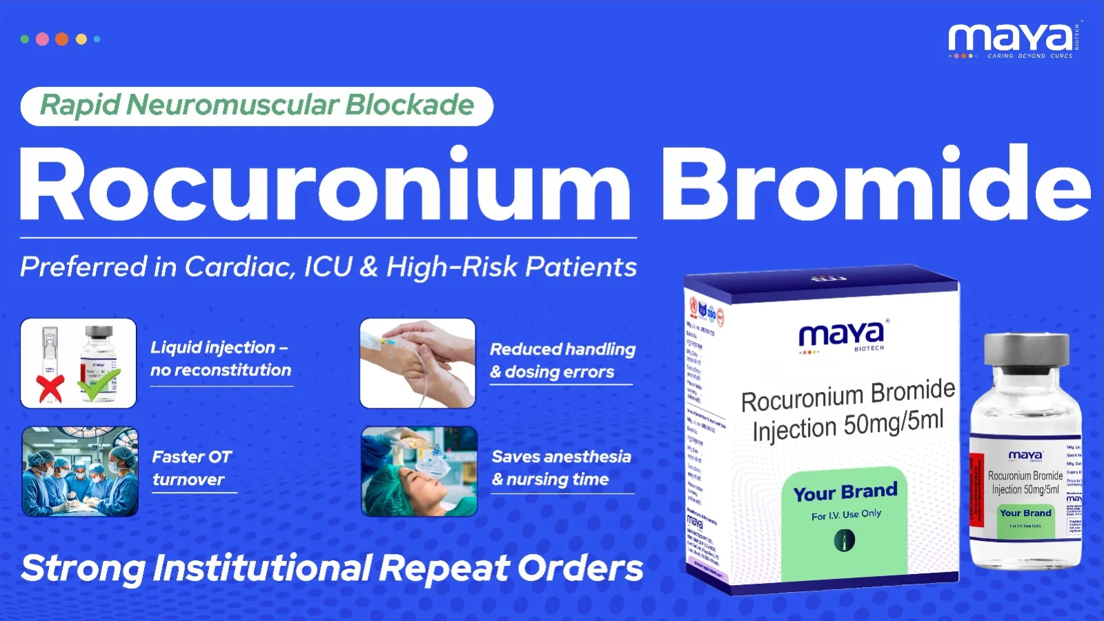 Rapid Neuromuscular Blockade for Anesthesia and ICU Rocuronium Bromide Injection Uses and Indications