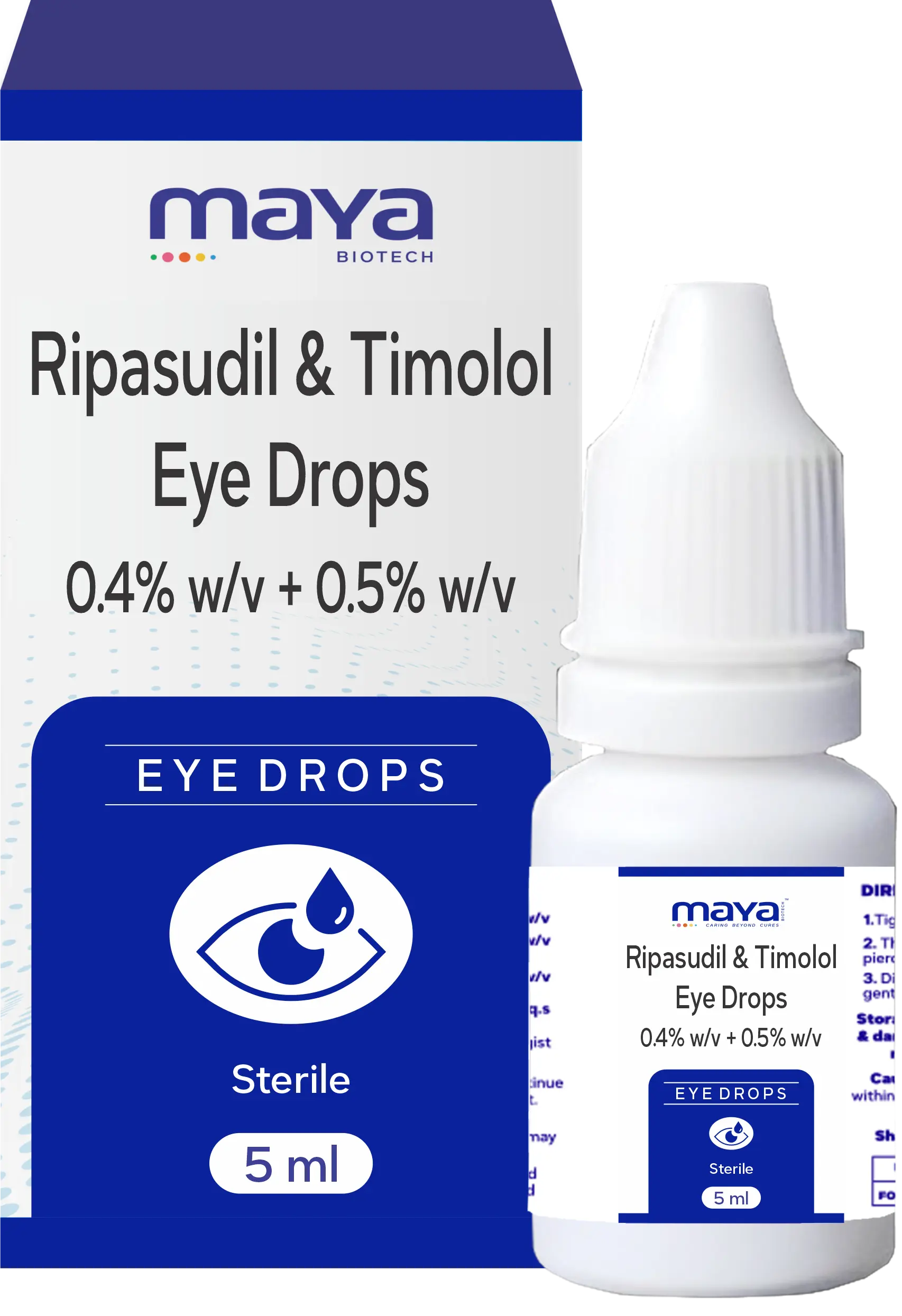 Ripasudil and Timolol Eye Drops