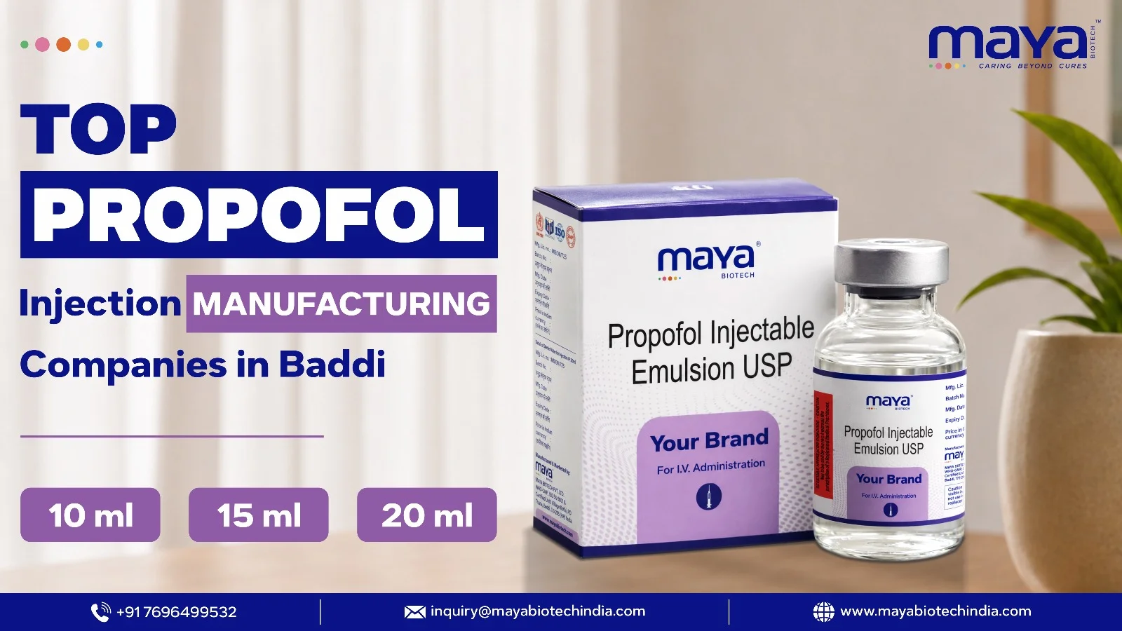 Top Propofol Injection Manufacturing Companies in Baddi