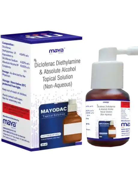 Diclofenac Diethylamine Absolute Alcohol Topical Spray MAYODAC